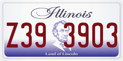 IL license plate Z393903
