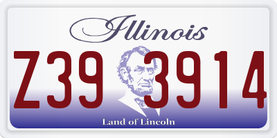 IL license plate Z393914