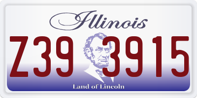 IL license plate Z393915
