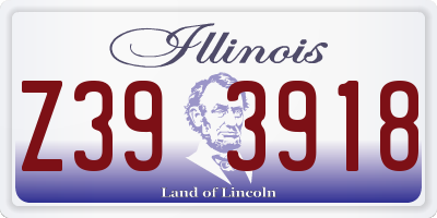 IL license plate Z393918