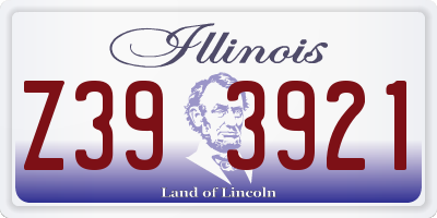 IL license plate Z393921