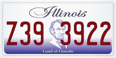 IL license plate Z393922