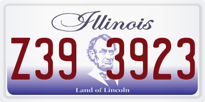 IL license plate Z393923