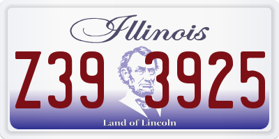 IL license plate Z393925