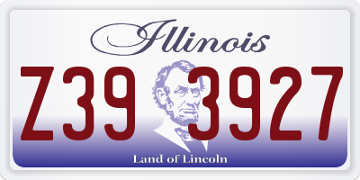 IL license plate Z393927