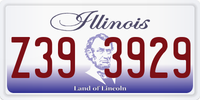 IL license plate Z393929