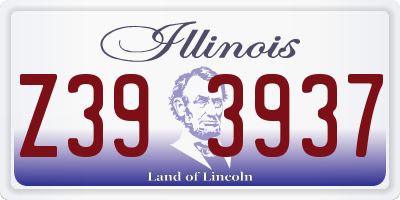 IL license plate Z393937