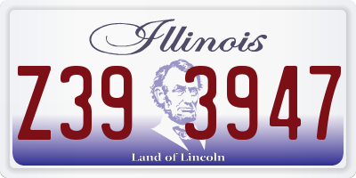 IL license plate Z393947