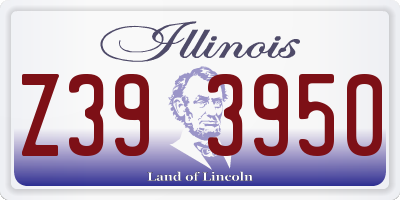 IL license plate Z393950