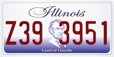 IL license plate Z393951