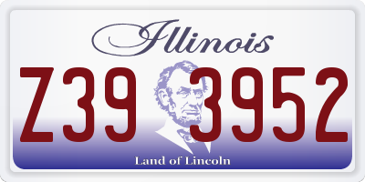 IL license plate Z393952