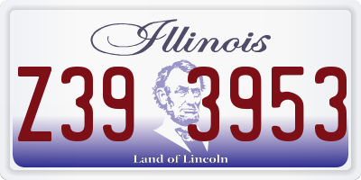 IL license plate Z393953