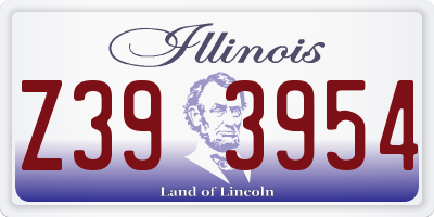 IL license plate Z393954