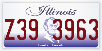 IL license plate Z393963