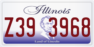IL license plate Z393968