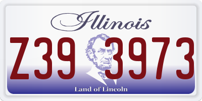 IL license plate Z393973
