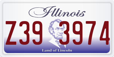 IL license plate Z393974