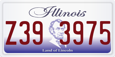 IL license plate Z393975