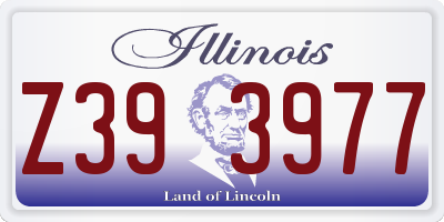 IL license plate Z393977
