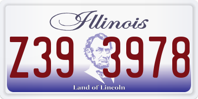 IL license plate Z393978