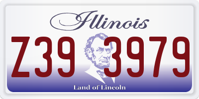 IL license plate Z393979