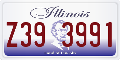 IL license plate Z393991