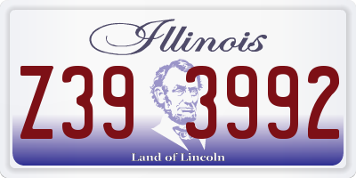 IL license plate Z393992