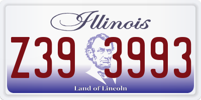 IL license plate Z393993
