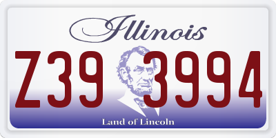 IL license plate Z393994