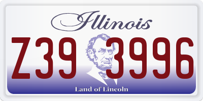 IL license plate Z393996