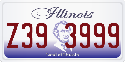 IL license plate Z393999