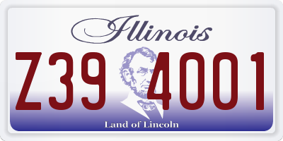IL license plate Z394001