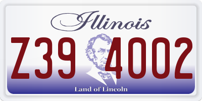 IL license plate Z394002