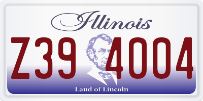 IL license plate Z394004
