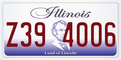 IL license plate Z394006