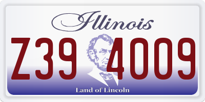 IL license plate Z394009
