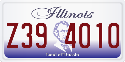 IL license plate Z394010