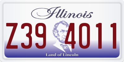 IL license plate Z394011