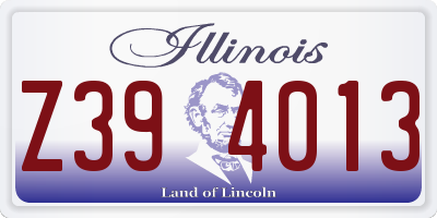 IL license plate Z394013