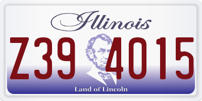 IL license plate Z394015