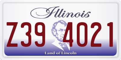 IL license plate Z394021