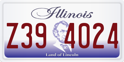 IL license plate Z394024