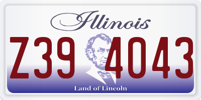 IL license plate Z394043