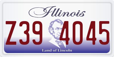 IL license plate Z394045