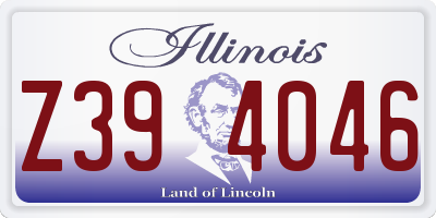 IL license plate Z394046