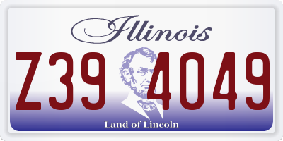 IL license plate Z394049