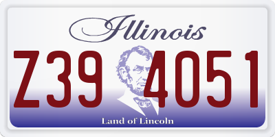 IL license plate Z394051