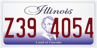 IL license plate Z394054