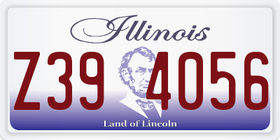 IL license plate Z394056