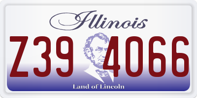 IL license plate Z394066